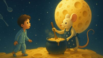 Nico and the Moon made of Cheese