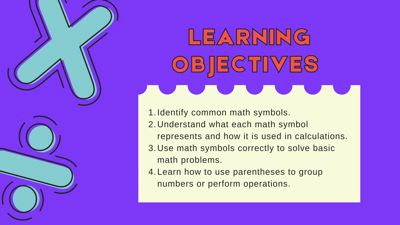 Learning Basic Math Symbol 