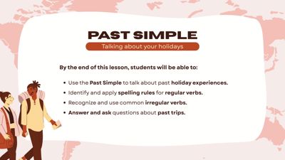 A2 Grammar Past Simple to Talk about Holidays Presentation