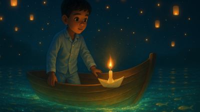 Amir and the Candle Boat