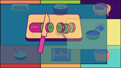 Colorful Playful Cooking Words Educational Video